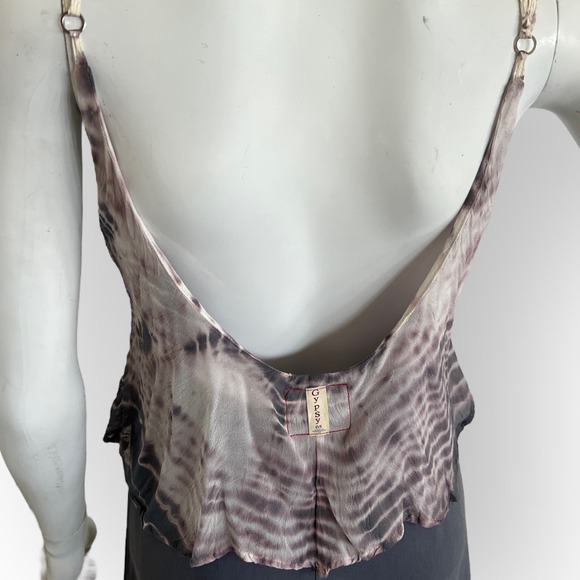 Gypsy 05 Tie Dye 100% Silk Maxi Dress Sleeveless Gray Size S NWT - Picture 5 of 10